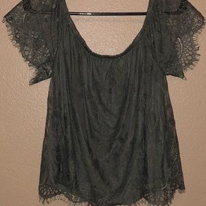 AE off the shoulder lace top